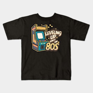 Leveling up since the 80s Kids T-Shirt